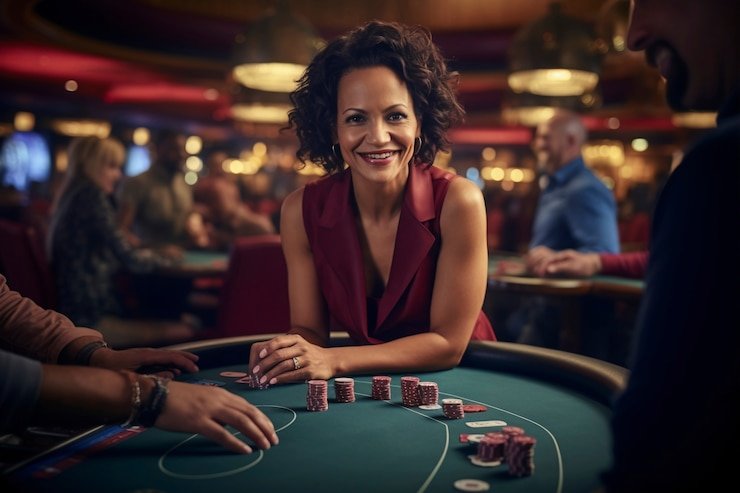 Dealer langsung Speed Baccarat bwin365 di studio profesional
